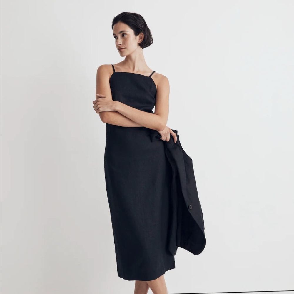 Black Linen Madewell Dress